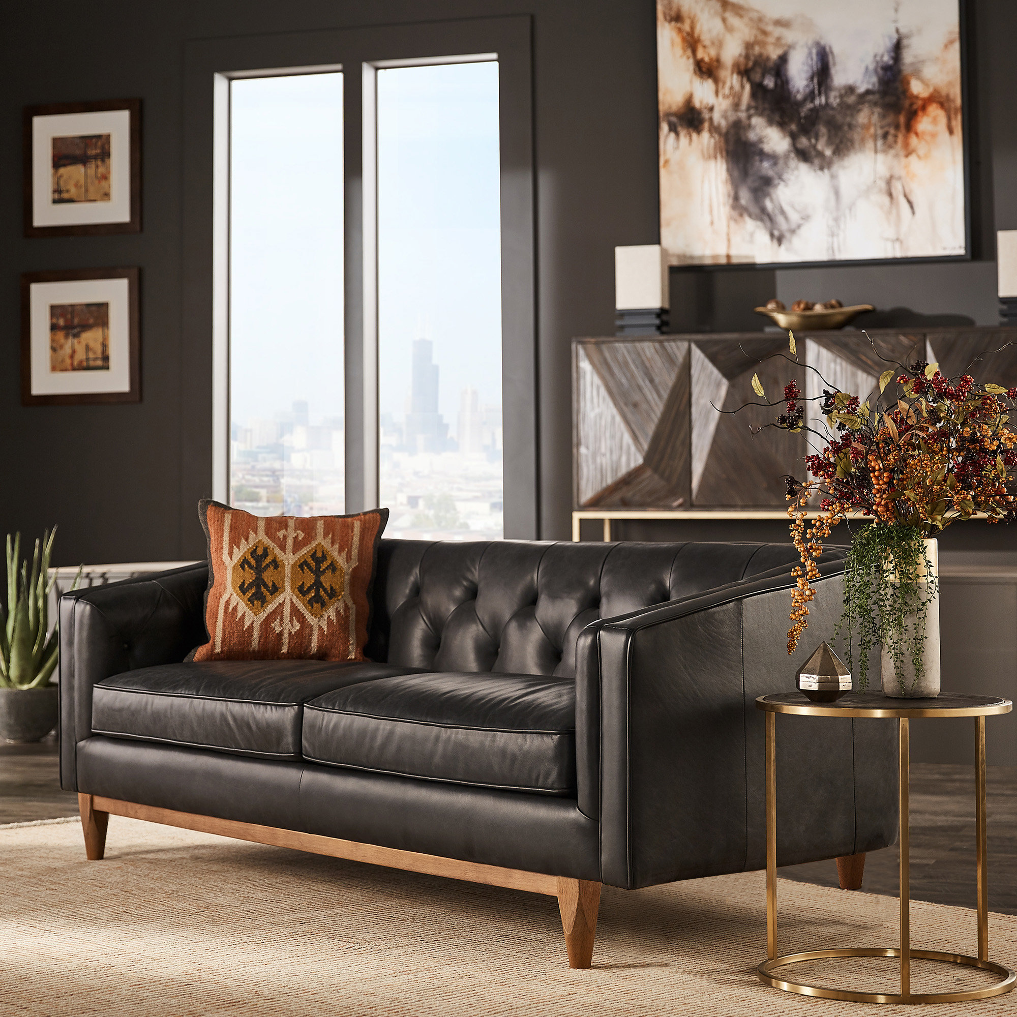 Wayfair leather sofa and loveseat discount